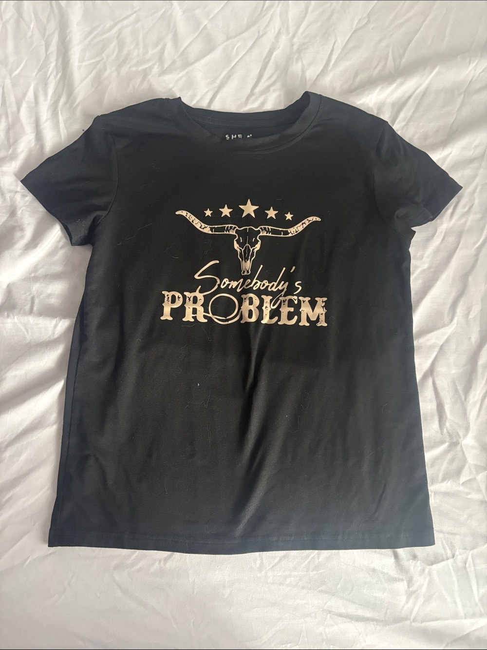 Black "Somebody's Problem" Graphic Tee